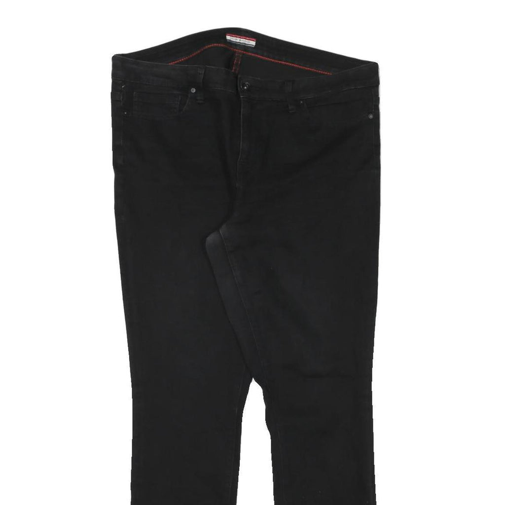 TOMMY HILFIGER Womens Jeans Black Slim Skinny Denim Medium W35 L30 Slim Fit Zip