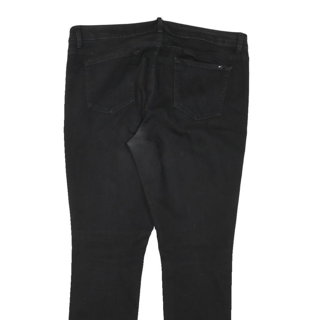 TOMMY HILFIGER Womens Jeans Black Slim Skinny Denim Medium W35 L30 Slim Fit Zip