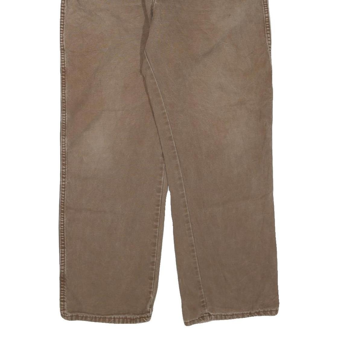 DICKIES Mens Jeans Brown Regular Straight Denim Light W40 L30 Workwear Casual