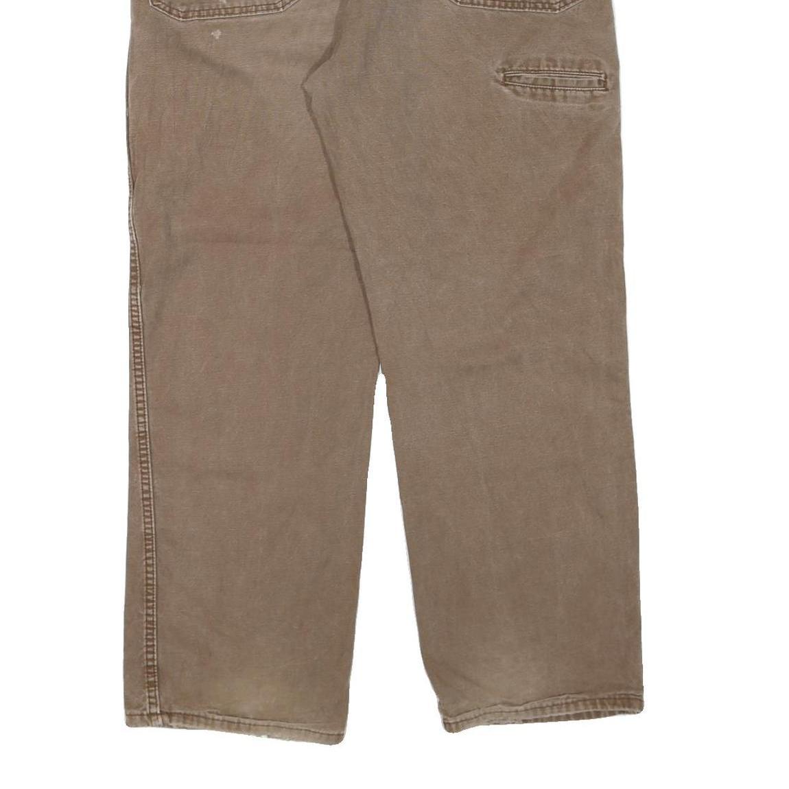 DICKIES Mens Jeans Brown Regular Straight Denim Light W40 L30 Workwear Casual