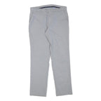 TOMMY HILFIGER Mens Cotton Blend White Regular Fit Straight Trousers W31 L29