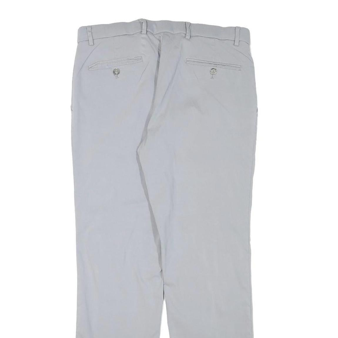TOMMY HILFIGER Mens Cotton Blend White Regular Fit Straight Trousers W31 L29