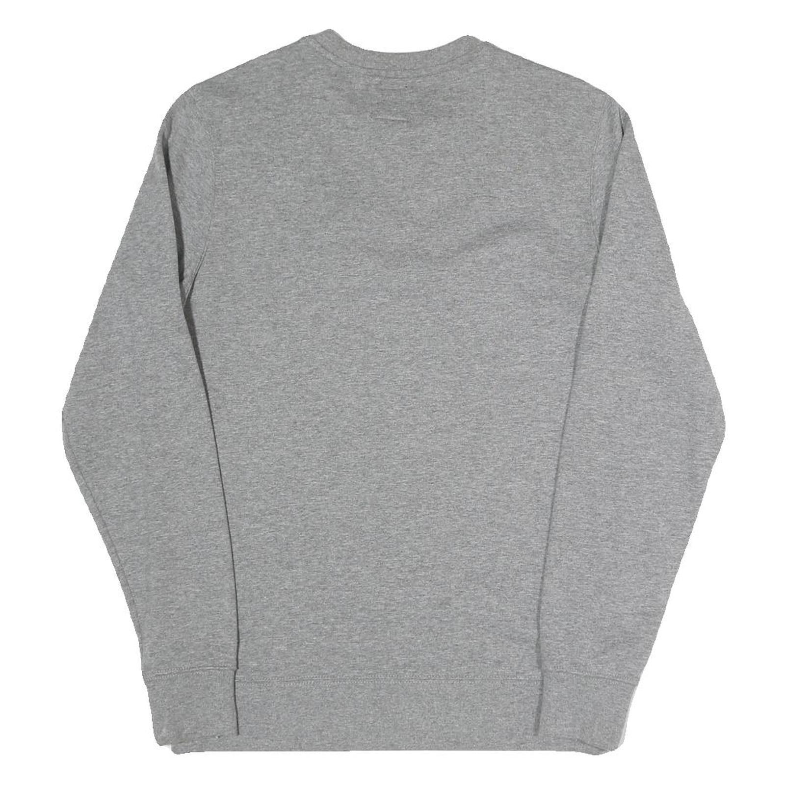 VANS Mens Grey Crew Neck XS Cotton Blend Sweatshirt Logo Patch Casual
