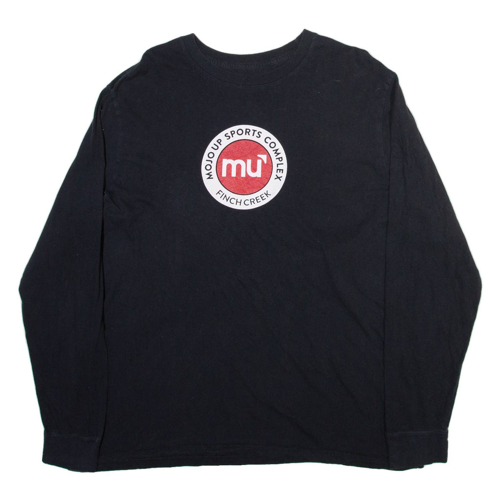 NIKE Mens T-Shirt Black Long Sleeve XL