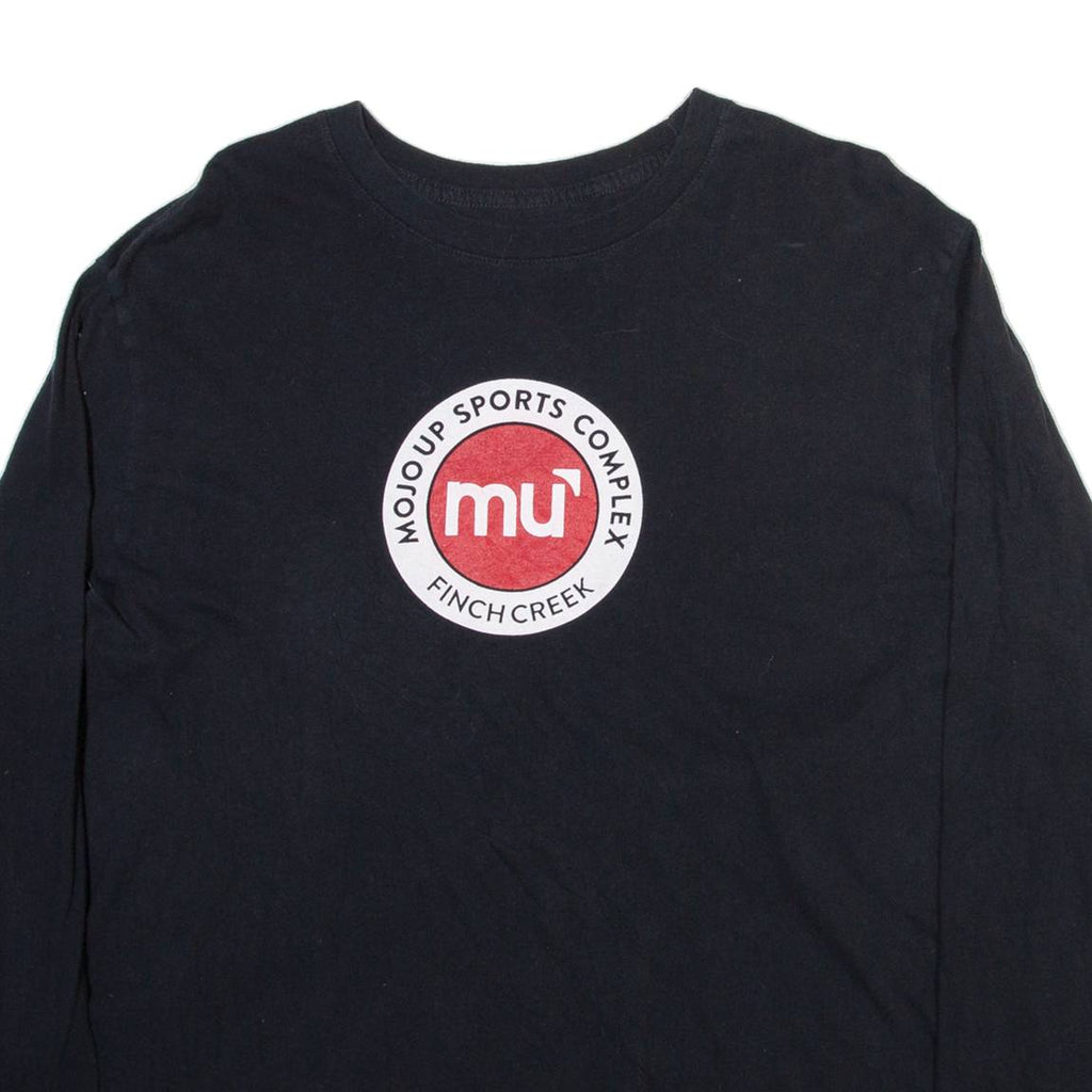 NIKE Mens T-Shirt Black Long Sleeve XL