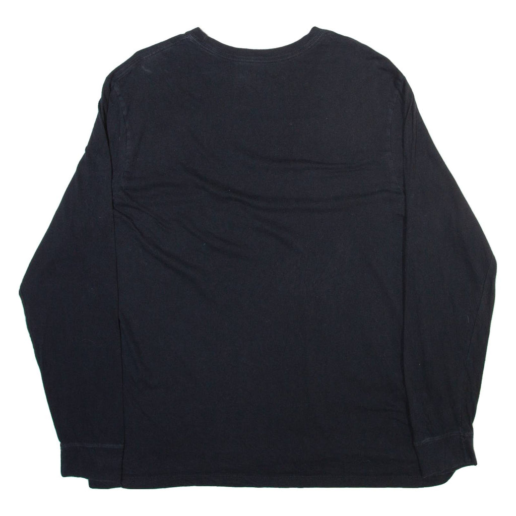 NIKE Mens T-Shirt Black Long Sleeve XL