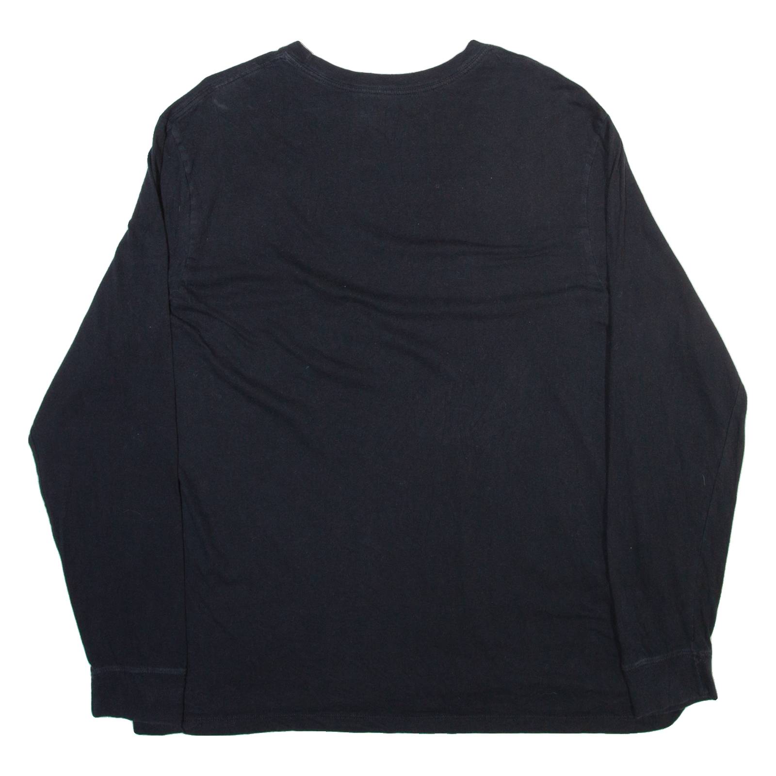 NIKE Mens T-Shirt Black Long Sleeve XL
