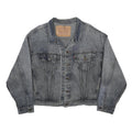 LEVI'S Mens Blue Denim Denim Jacket L Button Plain Classic Iconic