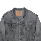 LEVI'S Mens Blue Denim Denim Jacket L Button Plain Classic Iconic