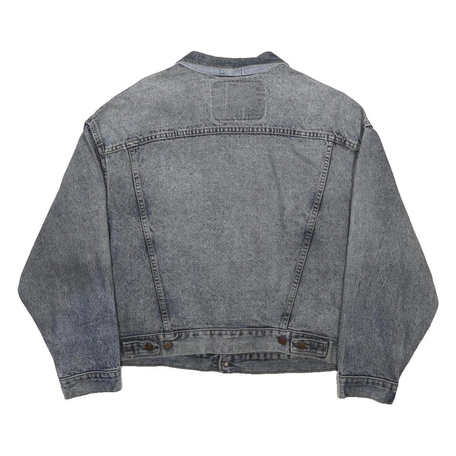 LEVI'S Mens Blue Denim Denim Jacket L Button Plain Classic Iconic