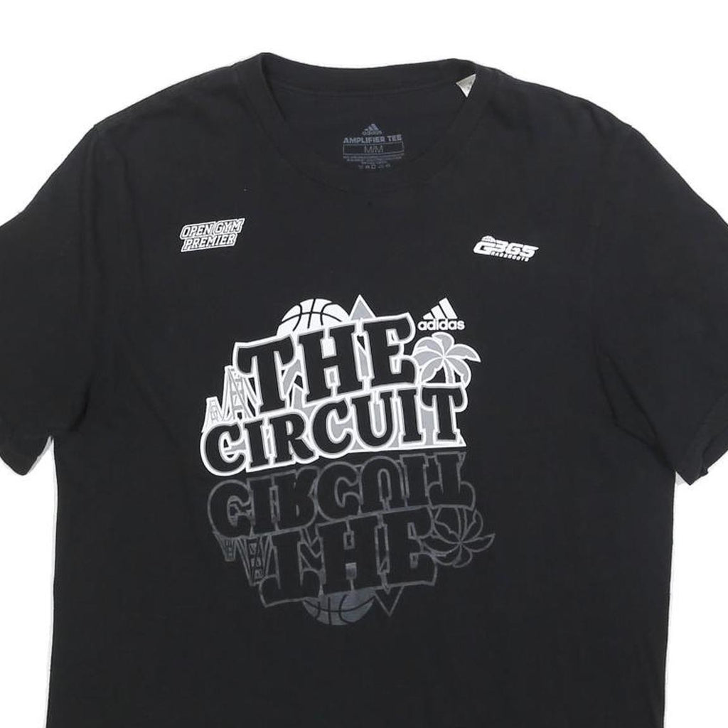 ADIDAS Mens Black The Circuit Graphic T-Shirt M Short Sleeve Crew Neck