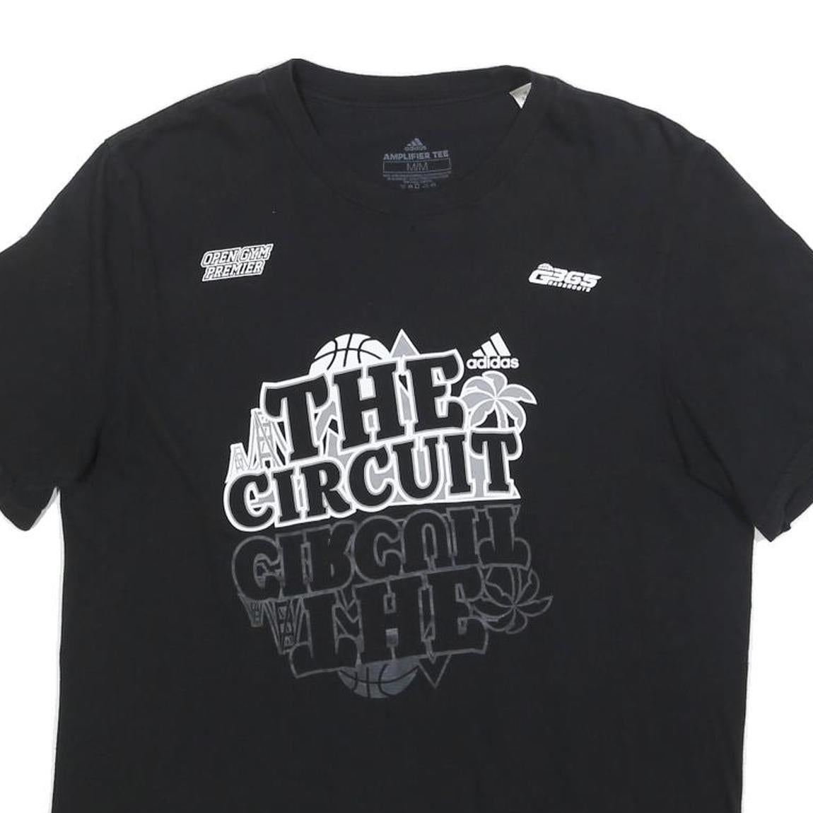 ADIDAS Mens Black The Circuit Graphic T-Shirt M Short Sleeve Crew Neck