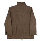 FITZWRIGHT Womens Brown Acrylic Button Jacket XL Faux Fur Collar Classic Coat