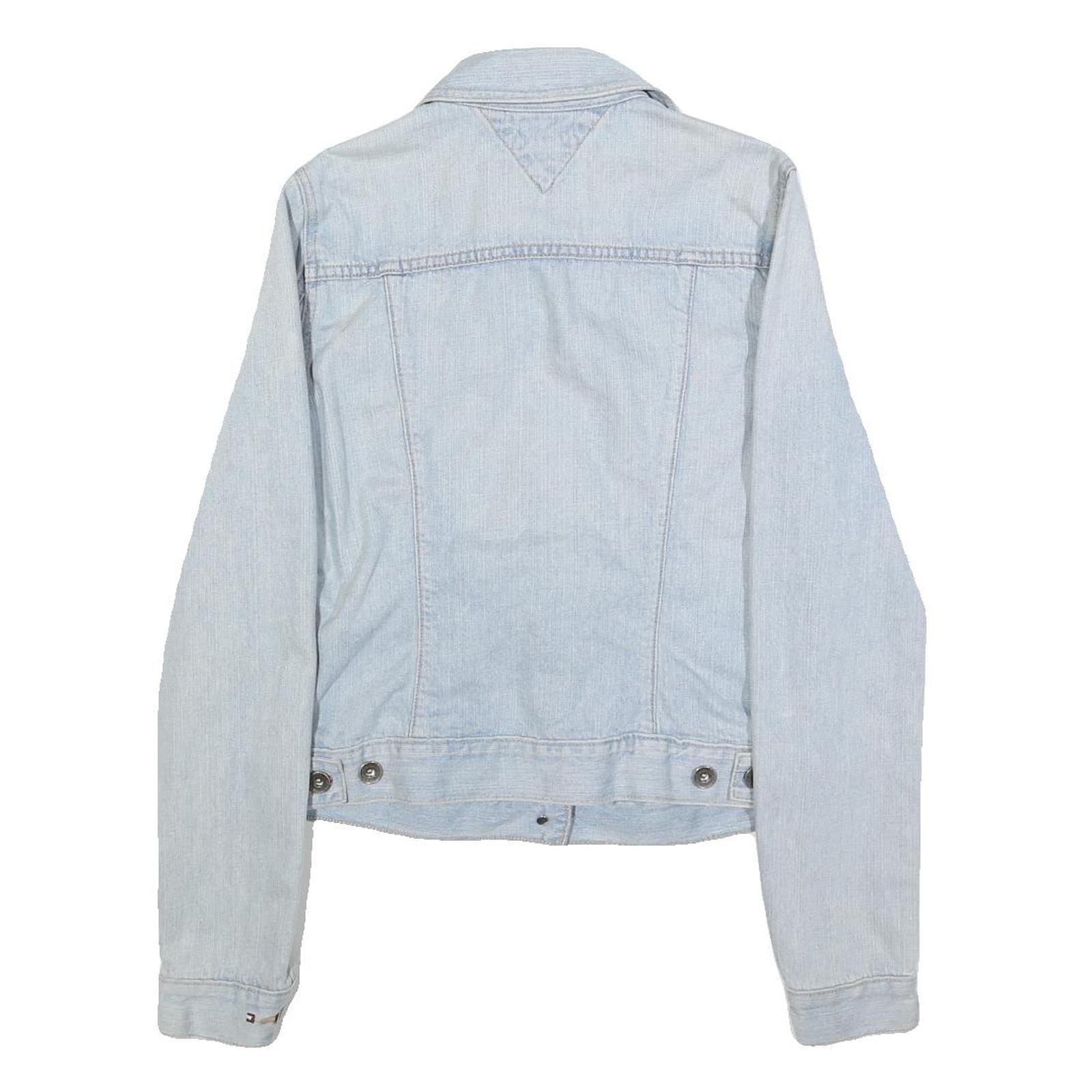 TOMMY HILFIGER Womens Blue Cotton Denim Button Jacket S Casual Lightweight