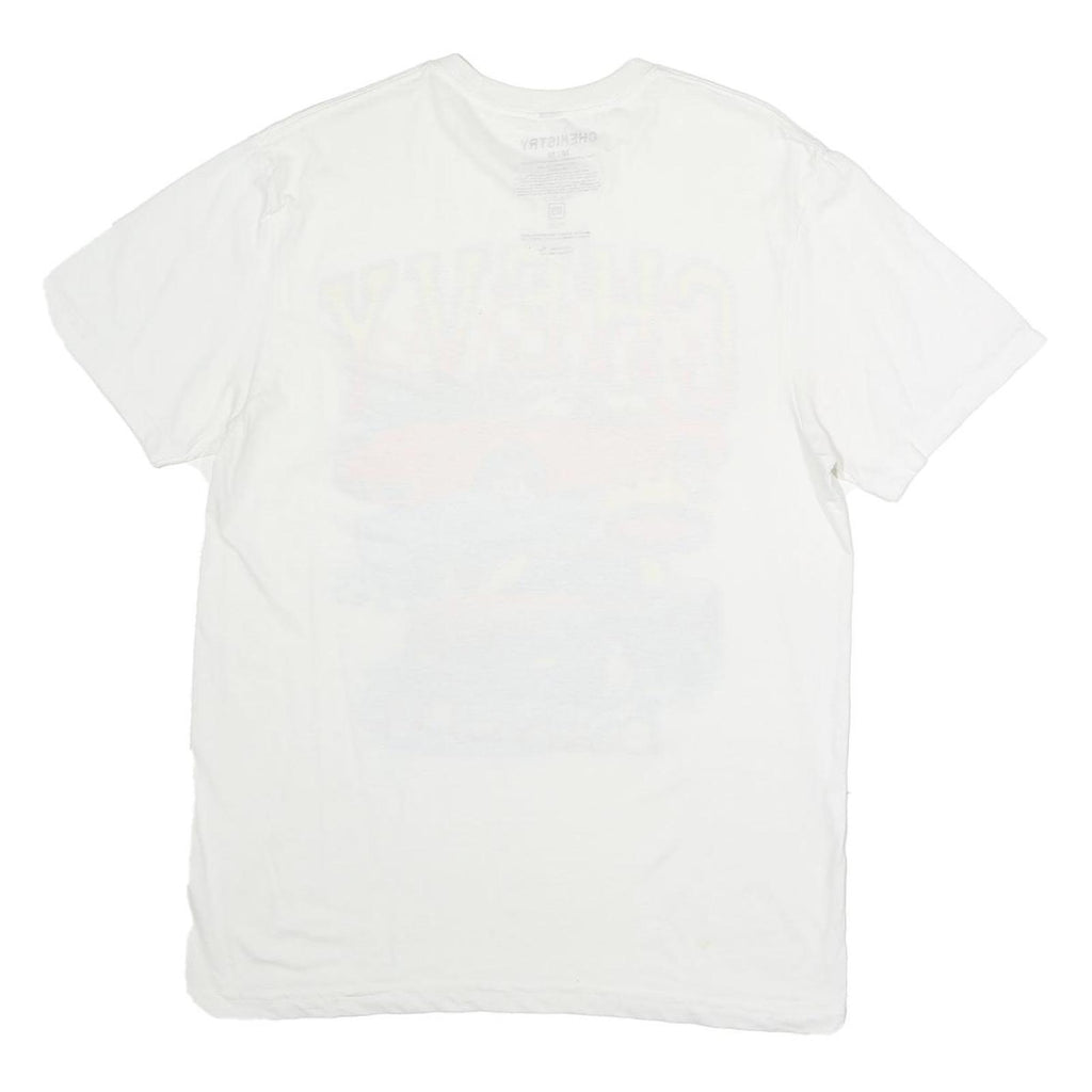 CHEMISTRY Mens White Chevrolet Chevy Classics Graphic T-Shirt M Short Sleeve
