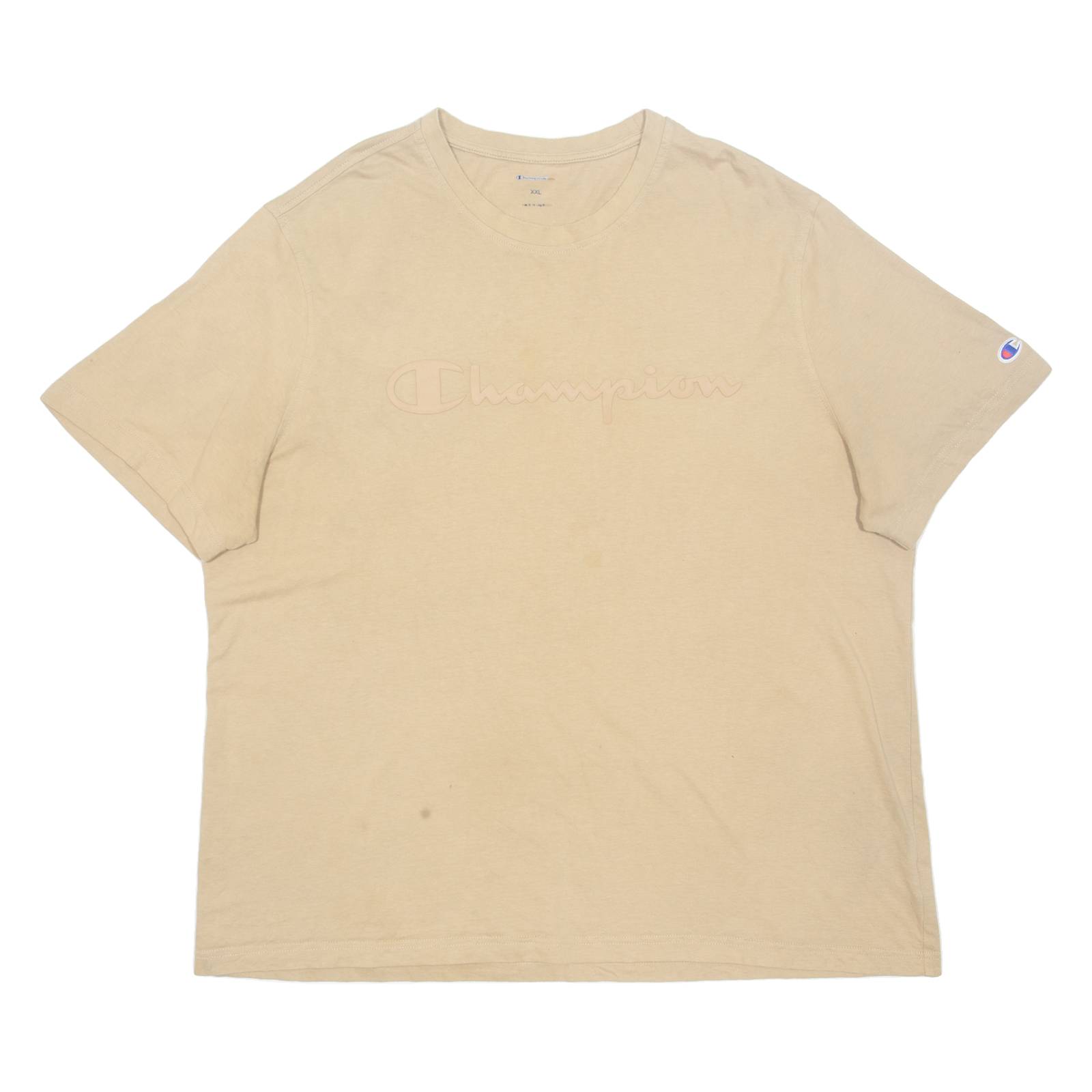 CHAMPION Womens T-Shirt Beige 2XL