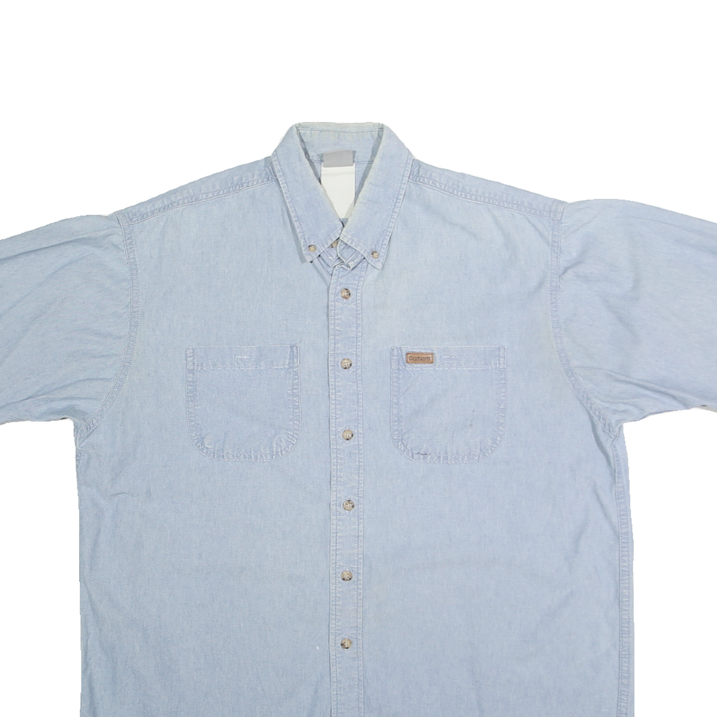 CARHARTT Mens Blue Cotton Blend Shirt XL Button Down Casual Workwear