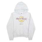 HARD ROCK CAFE Womens Grey Hoodie S Berlin Cotton Blend Pullover Hooded