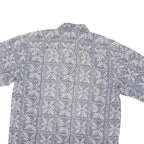 MOOSE CREEK Mens Blue & White Pattern Cotton Blend Shirt XL Casual Summer Style