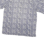 MOOSE CREEK Mens Blue & White Pattern Cotton Blend Shirt XL Casual Summer Style