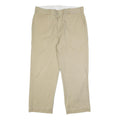 DICKIES Mens Cotton Blend Beige Relaxed Straight Trousers W36 L27 Workwear