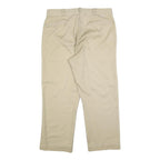 DICKIES Mens Cotton Blend Beige Relaxed Straight Trousers W36 L27 Workwear