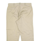 DICKIES Mens Cotton Blend Beige Relaxed Straight Trousers W36 L27 Workwear