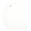 PUMA Mens White Crew Neck 2XL Cotton Blend Pullover Sweatshirt Lightweight