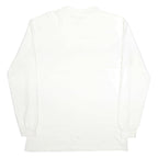 PUMA Mens White Crew Neck 2XL Cotton Blend Pullover Sweatshirt Lightweight