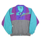 JEAN JACQUES BENSON Mens Purple & Teal Vintage Windbreaker Jacket L Polyester