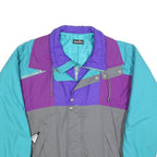 JEAN JACQUES BENSON Mens Purple & Teal Vintage Windbreaker Jacket L Polyester