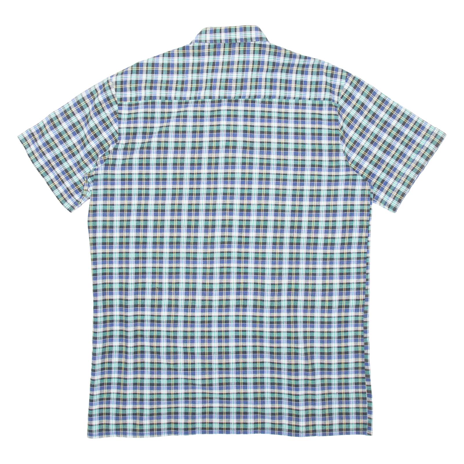 TOP MARKET Mens Shirt Green Check L