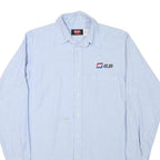 RED KAP Mens Blue Work Shirt M Cotton Blend Button-Down Collar Long Sleeve