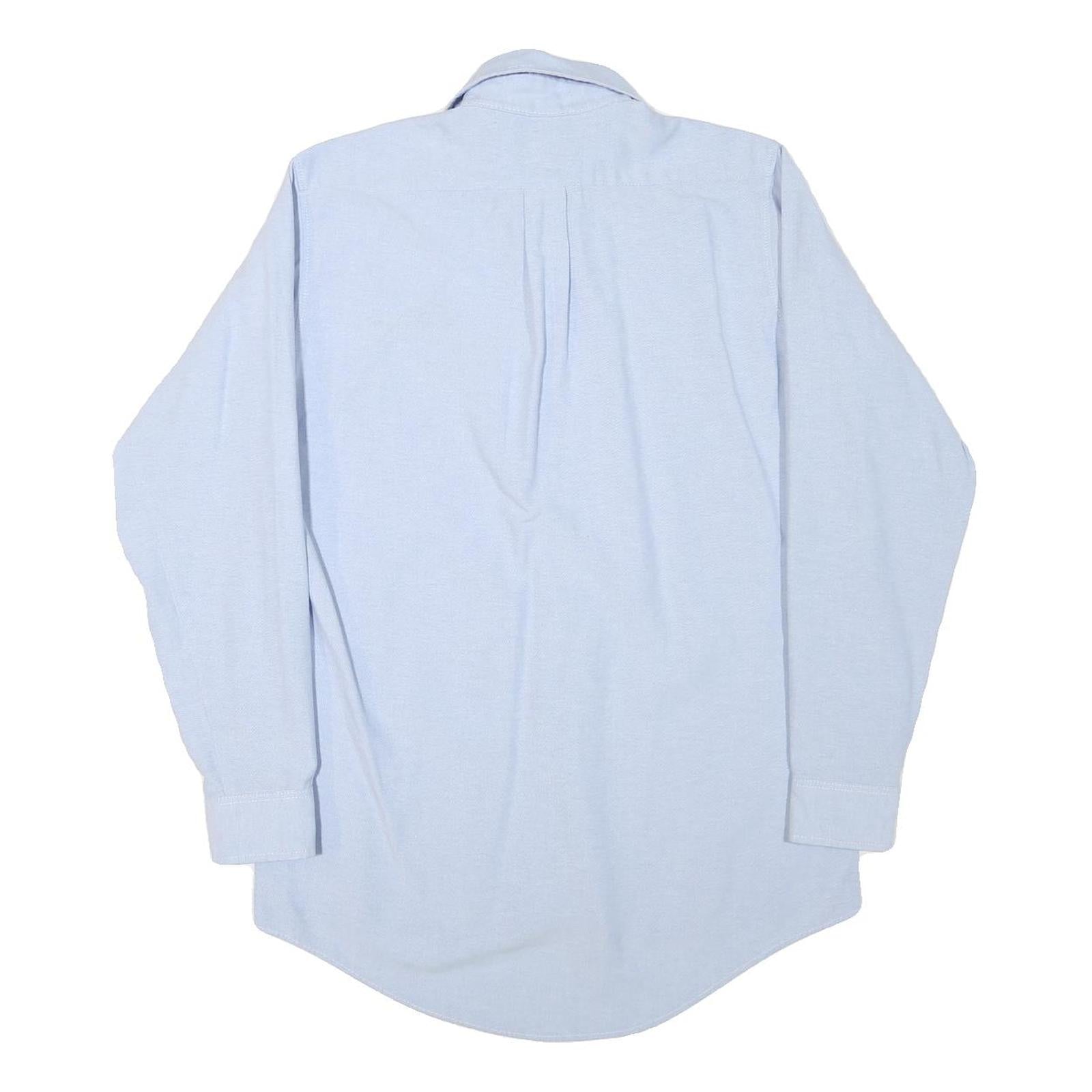 RED KAP Mens Blue Work Shirt M Cotton Blend Button-Down Collar Long Sleeve