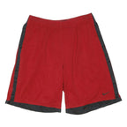NIKE Mens Sports Casual Red & Black Shorts XL W32 Polyester Blend Comfortable