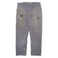 CARHARTT Carpenter Mens Trousers Grey Relaxed Straight W38 L32