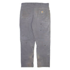 CARHARTT Carpenter Mens Trousers Grey Relaxed Straight W38 L32