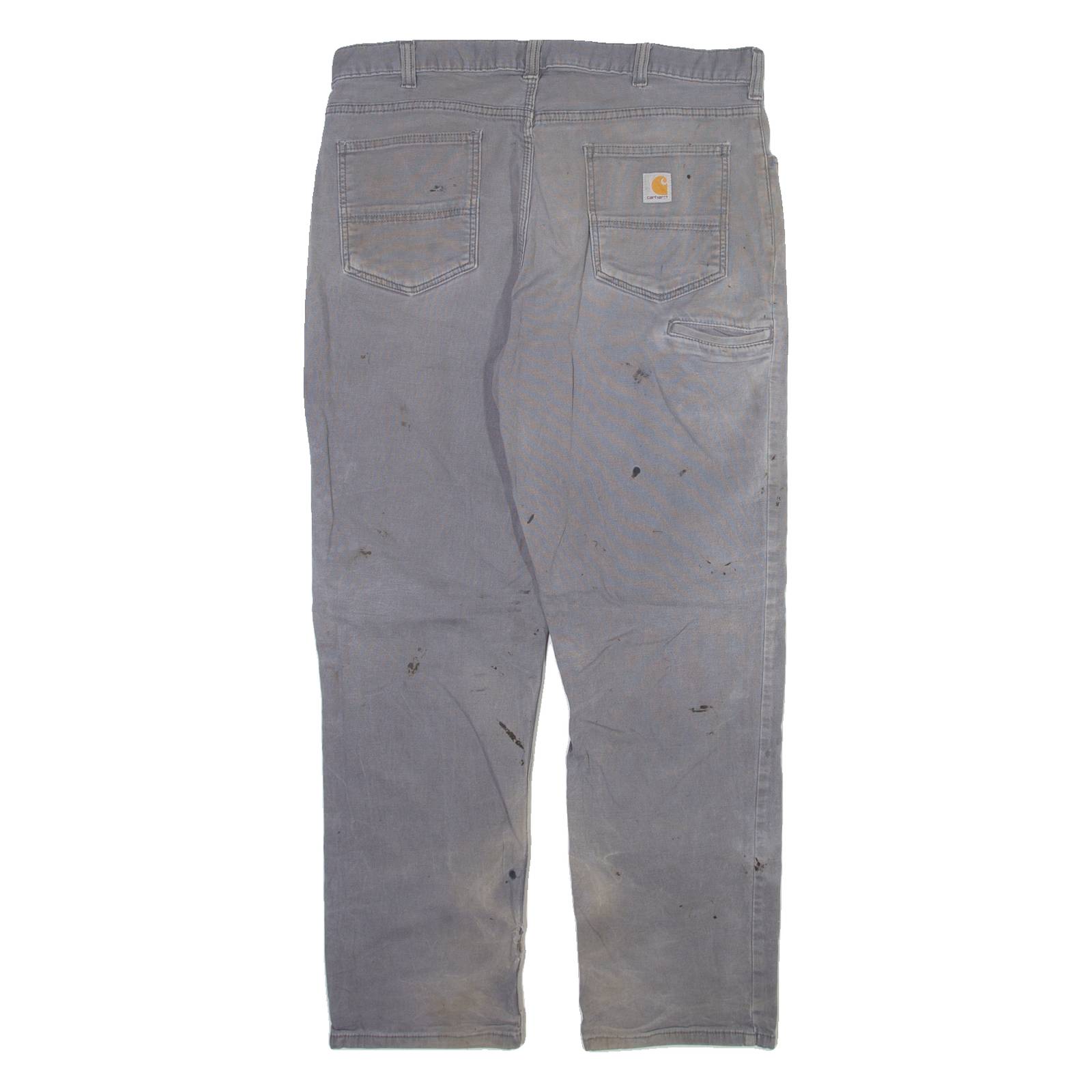 CARHARTT Carpenter Mens Trousers Grey Relaxed Straight W38 L32