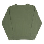 ELLESSE Womens Green Crew Neck Sweatshirt UK 12 Cotton Blend Casual Pullover