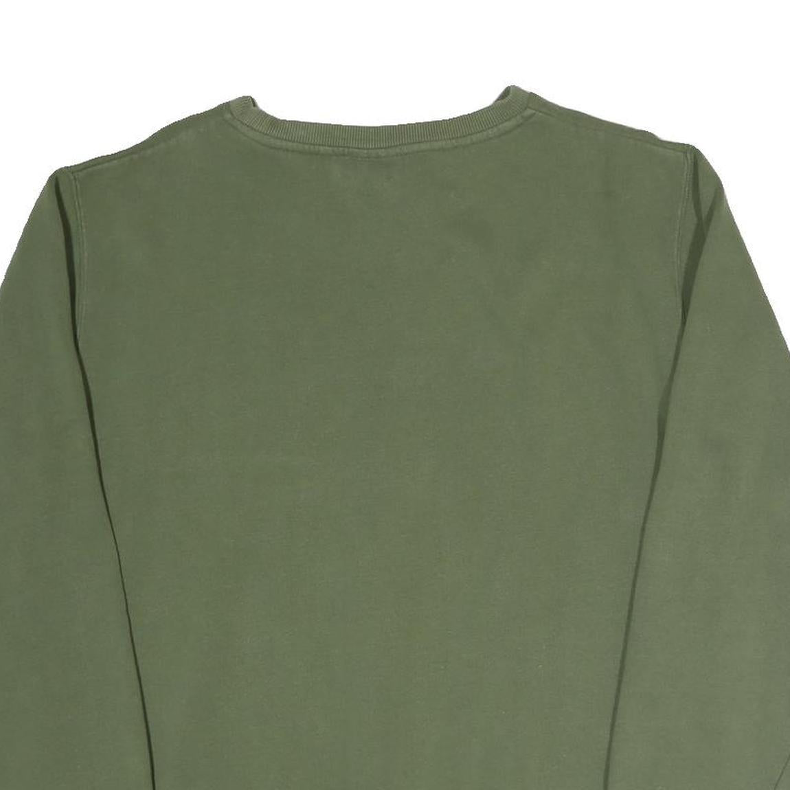 ELLESSE Womens Green Crew Neck Sweatshirt UK 12 Cotton Blend Casual Pullover