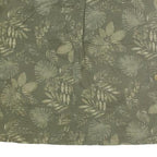 Womens Green Cotton Blend Cargo Mini Skirt Floral Print M Casual Pockets Zip