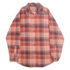 ST JOHNS BAY Mens Red & Burgundy Check Shirt M Classic Fit Cotton Casual