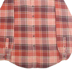 ST JOHNS BAY Mens Red & Burgundy Check Shirt M Classic Fit Cotton Casual