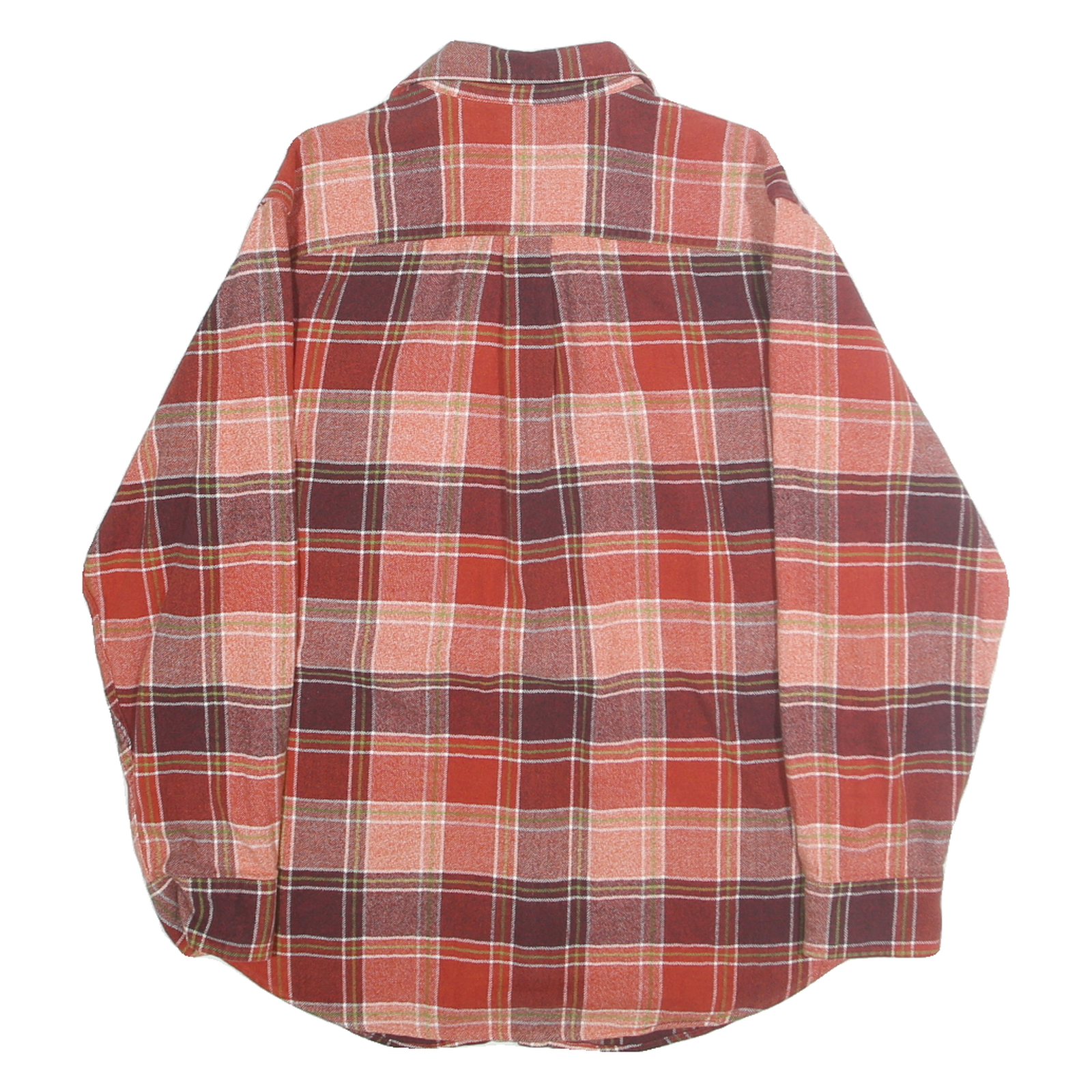 ST JOHNS BAY Mens Red & Burgundy Check Shirt M Classic Fit Cotton Casual