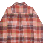 ST JOHNS BAY Mens Red & Burgundy Check Shirt M Classic Fit Cotton Casual