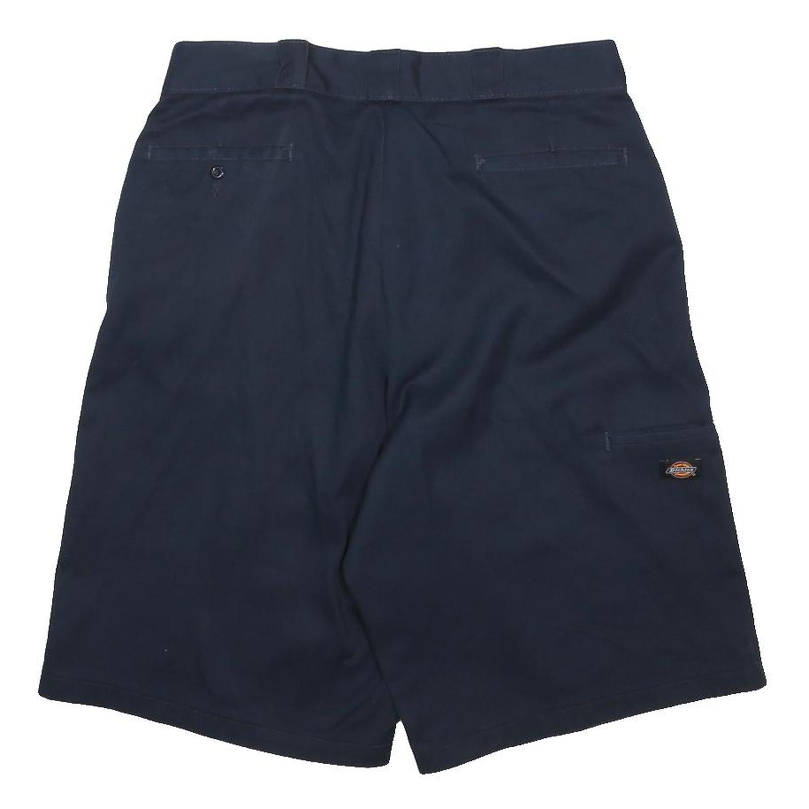 DICKIES Mens Shorts Navy Blue Casual Loose Fit L W36 Workwear Cotton Blend
