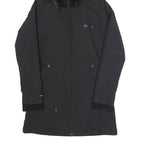 IRIEDAILY Womens Black Outdoor Jacket XS Polyester Blend Plain Zip Hooded Casual