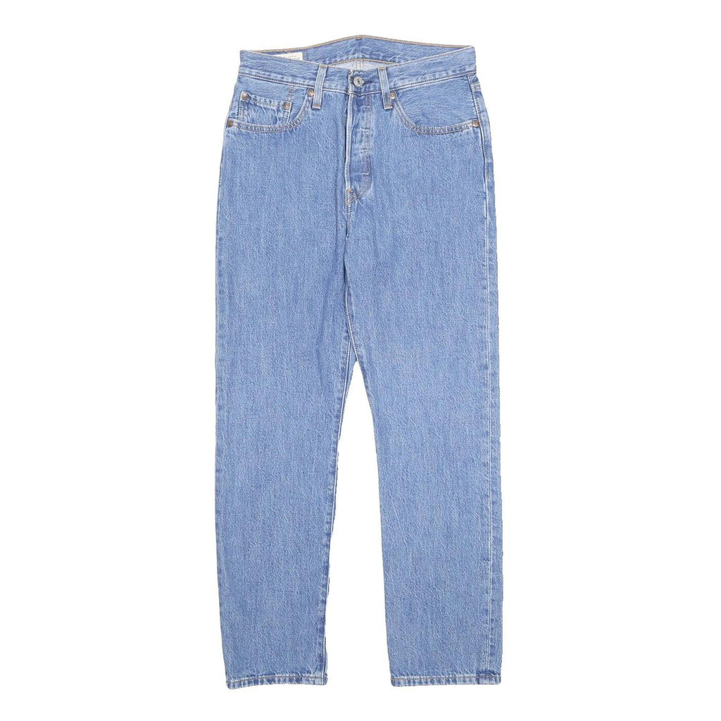 LEVI'S 501 Womens Jeans Blue Regular Straight Denim Light W26 L28 Classic Fit