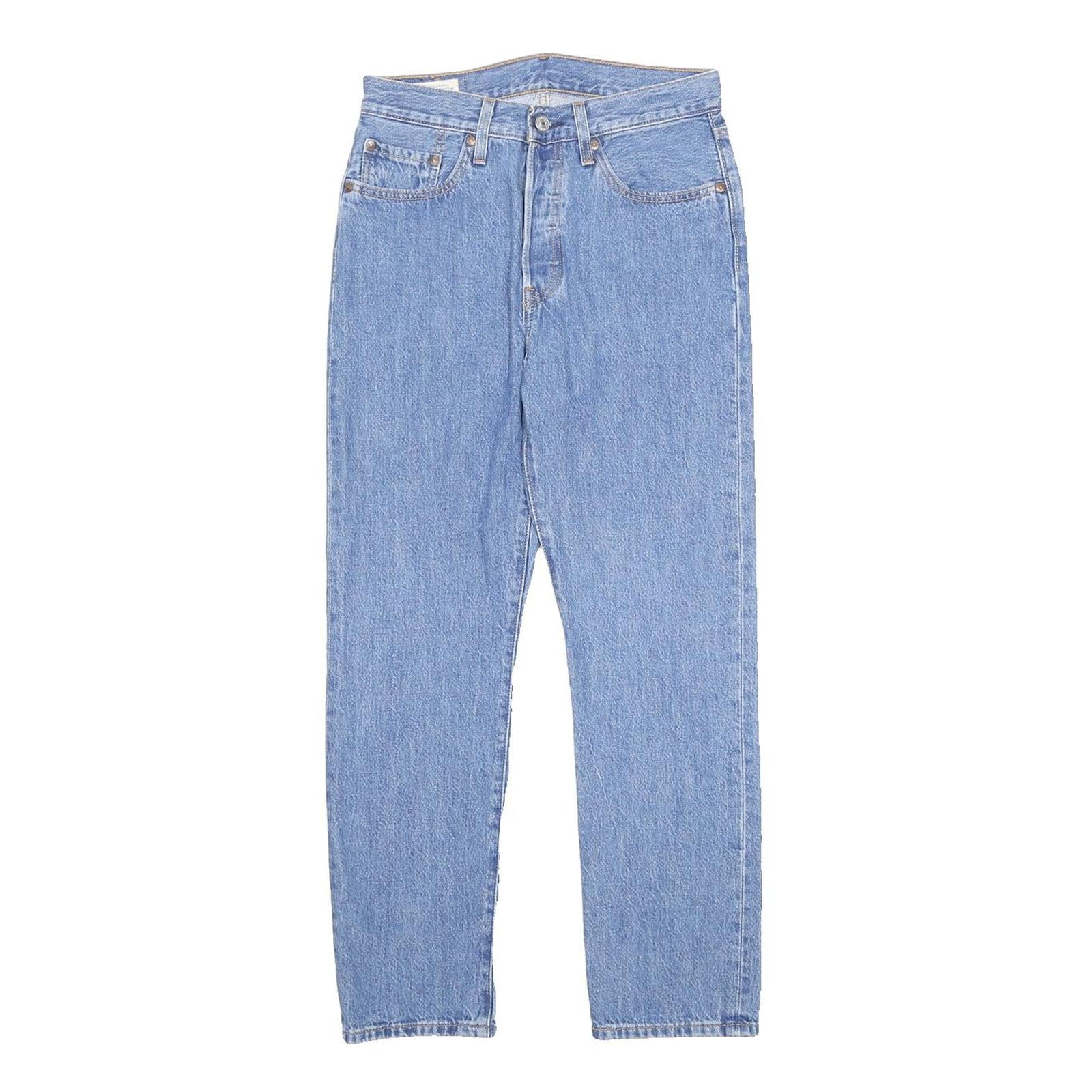 LEVI'S 501 Womens Jeans Blue Regular Straight Denim Light W26 L28 Classic Fit