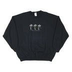 GILDAN Mens Black Orlando Crew Neck 2XL Cotton Blend Casual Sweatshirt